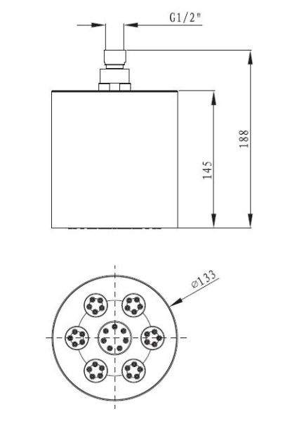 Верхний душ CEZARES CZR-SPW130-01 Верхний душ CEZARES CZR-SPW130-01