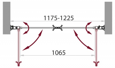 Душевая дверь в нишу BELBAGNO SELA-B-2 SELA-B-2-115-C-Cr