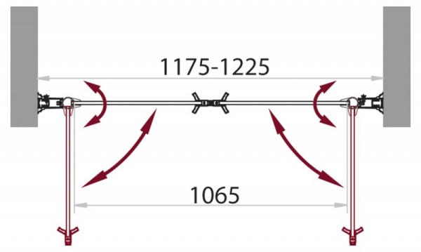 Душевая дверь в нишу BELBAGNO SELA-B-2 SELA-B-2-120-Ch-Cr