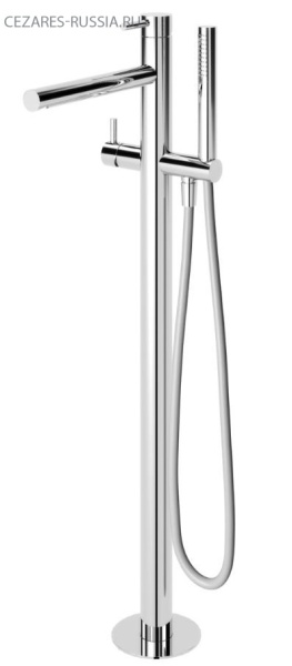 Напольный смеситель для ванны и душа, однорычажный с ручным душем Cezares CZR-B-VDP-03 Напольный смеситель для ванны и душа, однорычажный с ручным душем Cezares CZR-B-VDP-03
