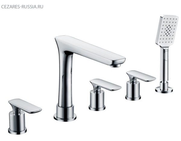 Смеситель для ванны на 5 отверстий AltroBagno Aperto 020102 Cr Смеситель для ванны на 5 отверстий AltroBagno Aperto 020102 Cr