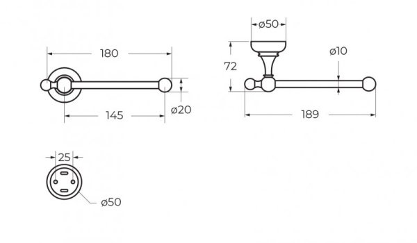 Держатель для туалетной бумаги, золото, Swarovski Cezares APHRODITE-TH04-03/24-Sw