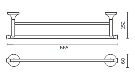 Полотенцедержатель AltroBagno Corposo 081407 Or