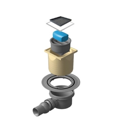 Точечный трап 100х100 мм CONFLUO STANDARD DRY 1 CERAMIC,с сухим затвором PESTAN 13000107