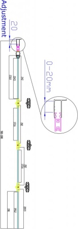 Шторка на ванну CEZARES PRATICO-V-4-100/140-C-Cr
