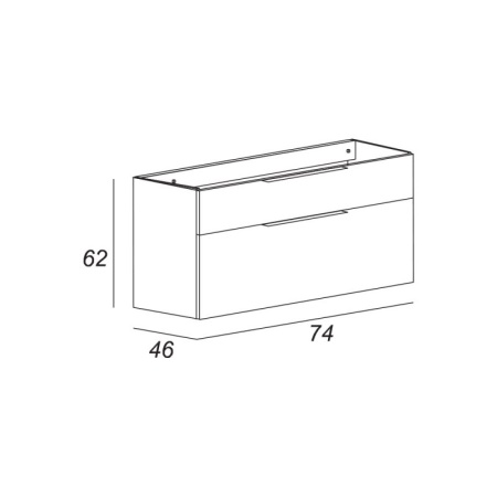 Колонна подвесная с одной распашной дверцей и выдвижным ящиком, 35x32x150 Cezares 55183