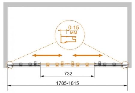 Душевая дверь CEZARES PRATICO-BF-2-190-C-Cr Душевая дверь CEZARES PRATICO-BF-2-190-C-Cr