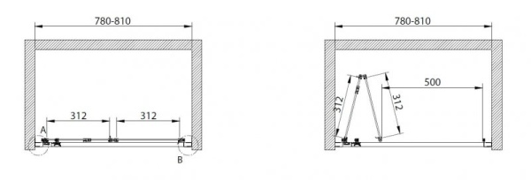 Душевая дверь CEZARES ECO-O-BS-90-C-Cr