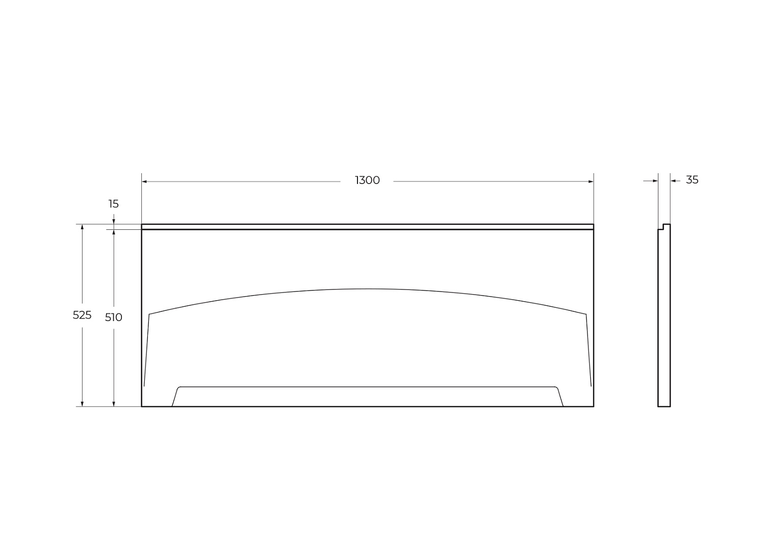 Передняя панель для акриловой ванны CEZARES ECO-130-SCR-W37 Передняя панель для акриловой ванны CEZARES ECO-130-SCR-W37