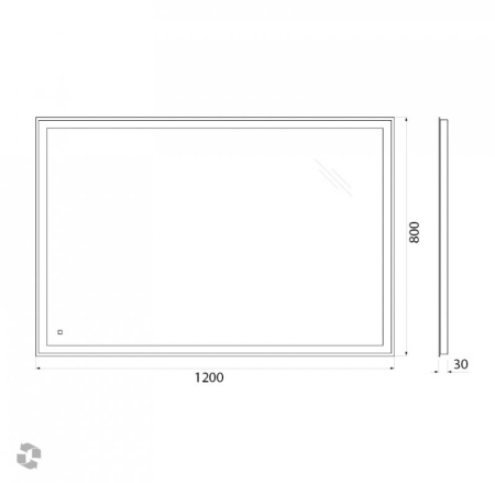 Зеркало BelBagno SPC-GRT-600-600-LED-TCH