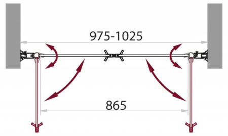 Душевая дверь в нишу BELBAGNO SELA-B-2 SELA-B-2-115-C-Cr