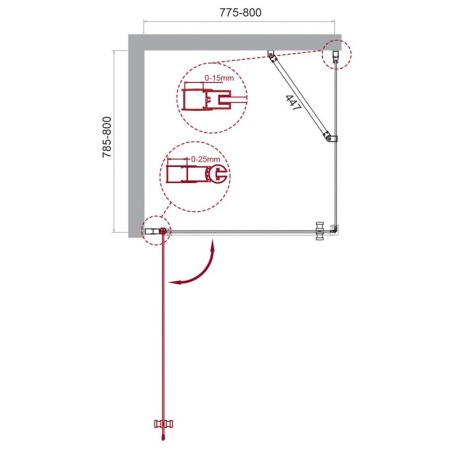 Душевой уголок BELBAGNO ETNA-A-1 ETNA-A-1-90-C-Cr