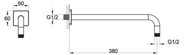Излив для душа BelBagno CARIN CAR-DAT-CRM