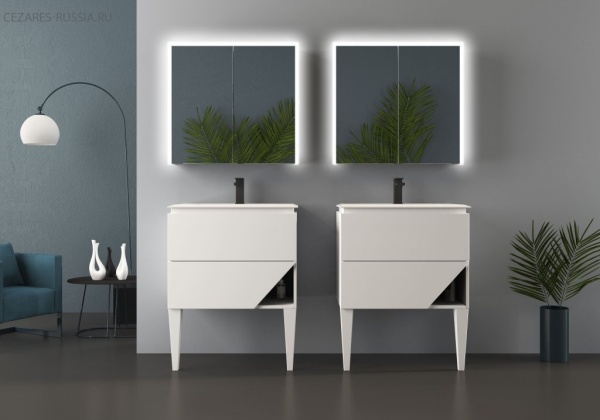 Раковина из искусственного мрамора с двумя чашами 141x46x1,6 Cezares 50213 Раковина из искусственного мрамора с двумя чашами 141x46x1,6 Cezares 50213