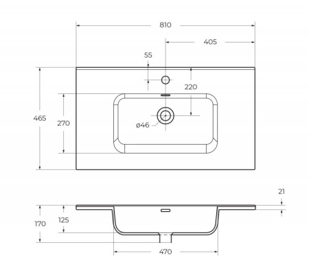 Столешница из керамогранита BelBagno KEP-80-BO-W0 Bianco Opaco