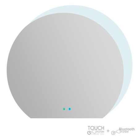 Зеркало со встроенной LED подсветкой, Bluetooth и сенсорным выключателем, 100x108 Cezares 45010