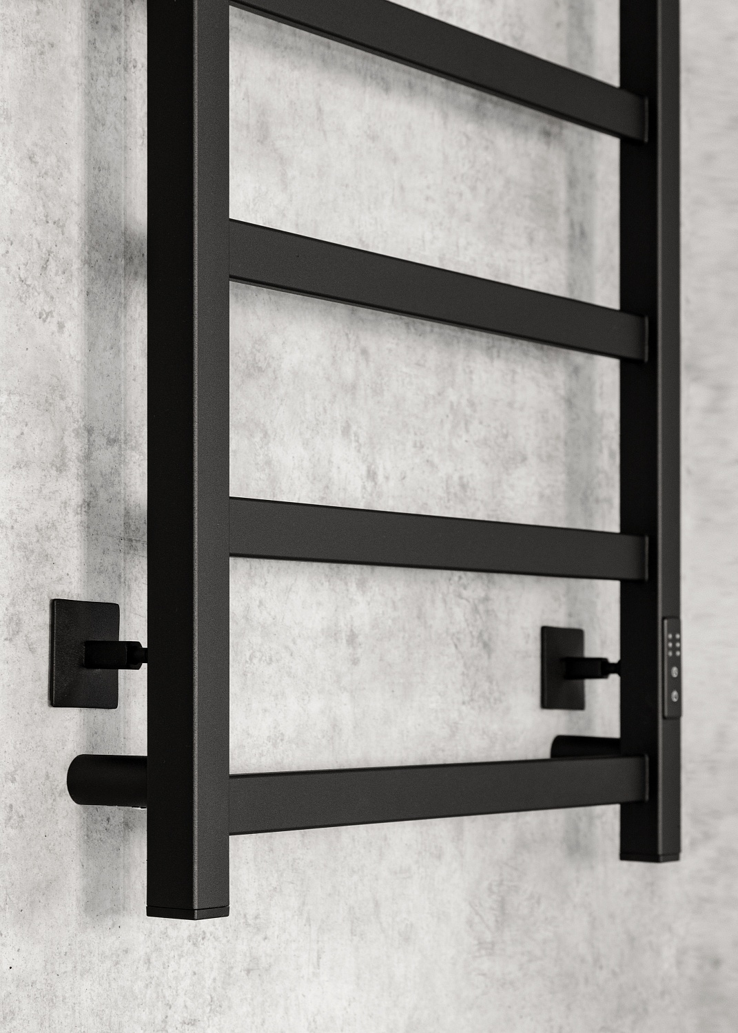 Полотенцесушитель электрический Chromix Porto 50x80 П6 MB с сухим теном с крючками универсальное под Полотенцесушитель электрический Chromix Porto 50x80 П6 MB с сухим теном с крючками универсальное под