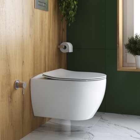 Чаша подвесного унитаза безободкового CEZARES COMFORT CZR-191-TH/BS Чаша подвесного унитаза безободкового CEZARES COMFORT CZR-191-TH/BS