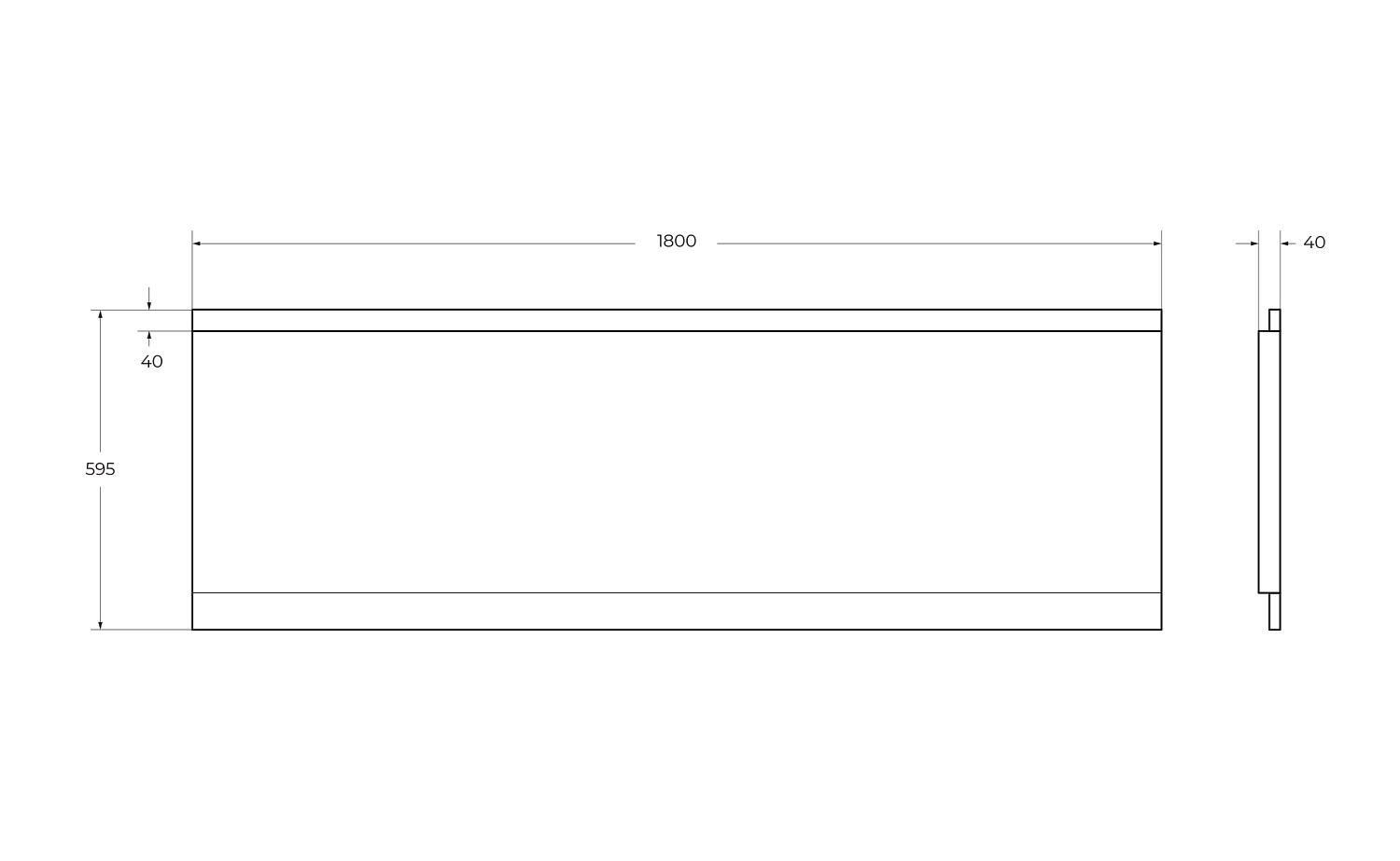 Передняя панель для акриловой ванны CEZARES EM-180-SCR-W37 Передняя панель для акриловой ванны CEZARES EM-180-SCR-W37