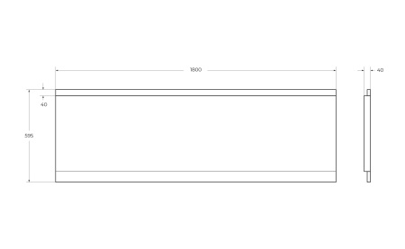 Передняя панель для акриловой ванны CEZARES EM-180-SCR-W37 Передняя панель для акриловой ванны CEZARES EM-180-SCR-W37