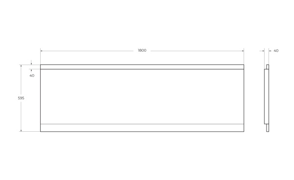 Передняя панель для акриловой ванны CEZARES EM-180-SCR-W37 Передняя панель для акриловой ванны CEZARES EM-180-SCR-W37