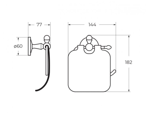 Держатель для туалетной бумаги подвесной ART&MAX AM-E-2683Q