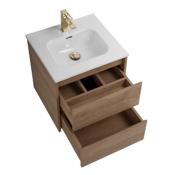 База под раковину подвесная с двумя выкатными ящиками, 500x460x500 BelBagno KRAFT-500-2C-SO-CG База под раковину подвесная с двумя выкатными ящиками, 500x460x500 BelBagno KRAFT-500-2C-SO-CG