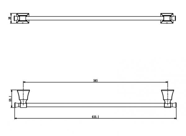 Полотенцедержатель Cezares AM-M-036-CR Полотенцедержатель Cezares AM-M-036-CR