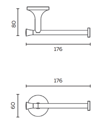 Держатель для туалетной бумаги AltroBagno Corposo 080912 Or