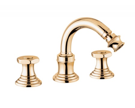 Смеситель для биде на три отверстия с донным клапаном Cezares APHRODITE-BBS2-02-M