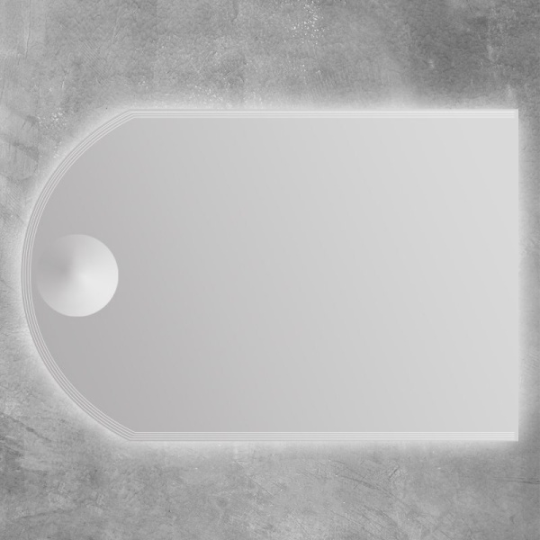 Зеркало с увеличительным зеркалом, со встроенной LED подсветкой, системой Антизапотевания, реверсивн