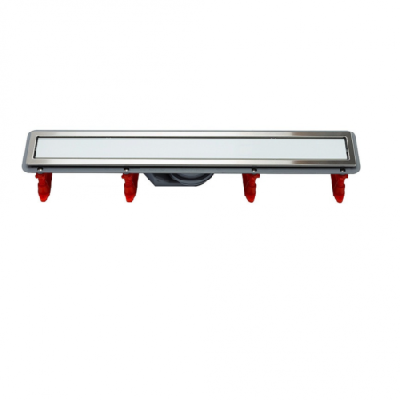 Линейный трап 450 мм CONFLUO PREMIUM LINE WITH WHITE GLASS, двухсторонняя модель PESTAN 13000281