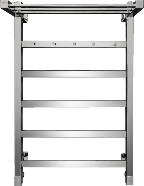 Полотенцесушитель водяной Chromix Granada 50x80 П5 Cr с крючками и верхней полкой Полотенцесушитель водяной Chromix Granada 50x80 П5 Cr с крючками и верхней полкой