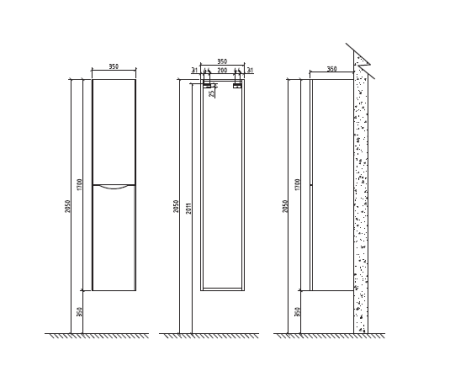 Шкаф подвесной, две распашные двери с доводчиками, с двумя полками, левосторонний BelBagno ANCONA-N-