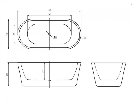 Слив-перелив для акриловых ванн BelBagno BB39-OVF-CRM