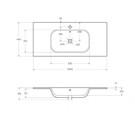 Шкаф подвесной CEZARES ECO-1500-2A-SC-BL