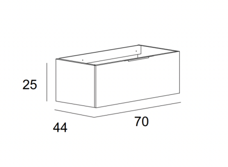Тумба подвесная под раковину с выдвижным ящиком Cezares 55379