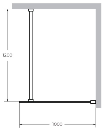Душевая перегородка CEZARES LIBERTA-L-1-90-120-BR-Cr