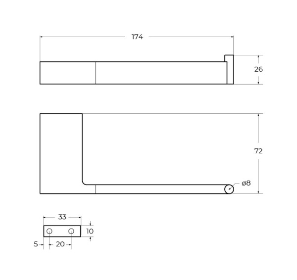 Держатель для туалетной бумаги Cezares SLIDER-PH1-NOP