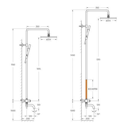 Душевая стойка CEZARES ECO-CVD-01