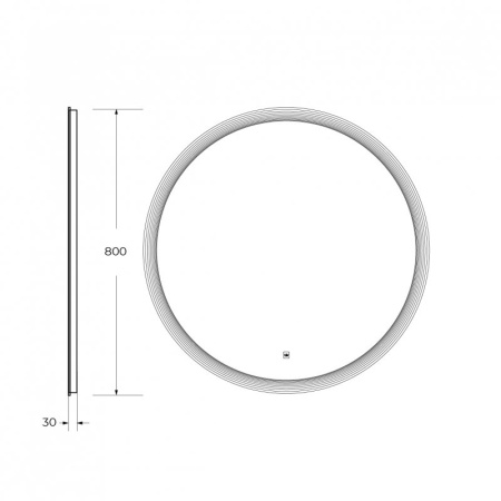 Зеркало Cezares CZR-SPC-ECO-600-LED-TCH