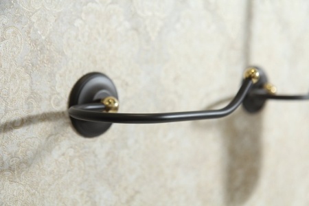 Держатель для туалетной бумаги, цвет черный /Античное золото ART&MAX AM-2144-Nero/Do-Ant