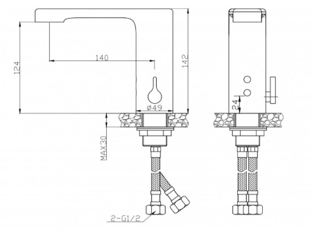 Сенсорный смеситель для раковины BelBagno BB-ELVM-CRM