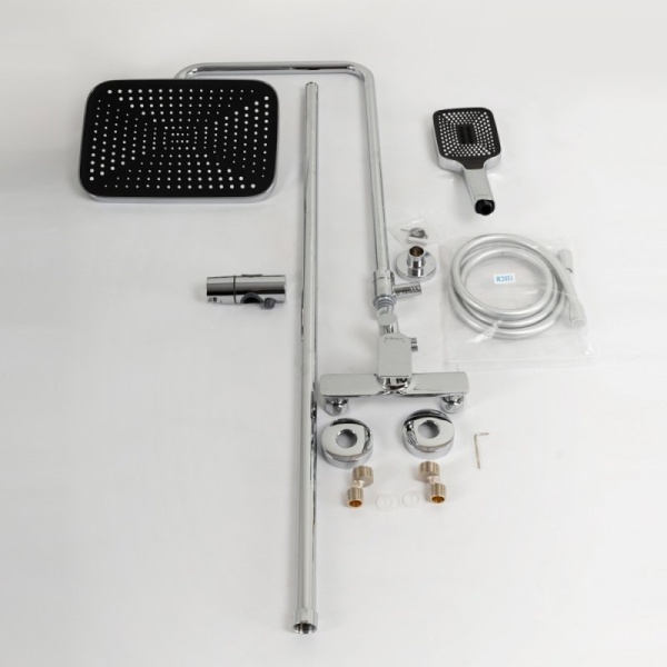 Душевая стойка со смесителем BelBagno DUE-DOCM-CRM Душевая стойка со смесителем BelBagno DUE-DOCM-CRM