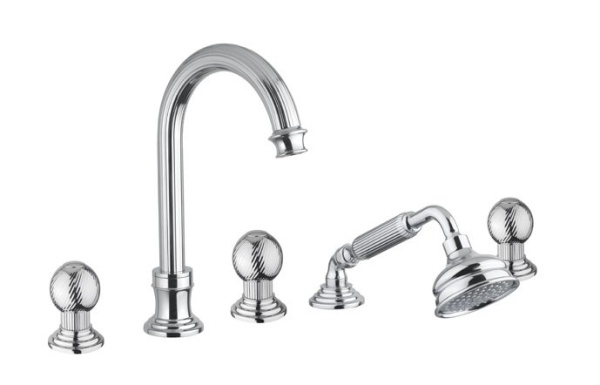 Смеситель на борт ванны с выдвижным душем и переключателем CEZARES OLIMP-BVD OLIMP-BVD-03/24-M Смеситель на борт ванны с выдвижным душем и переключателем CEZARES OLIMP-BVD OLIMP-BVD-03/24-M