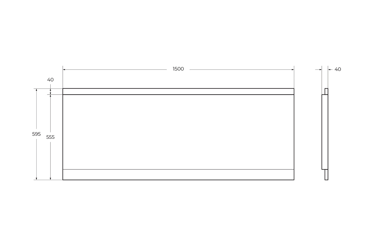 Передняя панель для акриловой ванны CEZARES EMP-150-SCR-W37 Передняя панель для акриловой ванны CEZARES EMP-150-SCR-W37