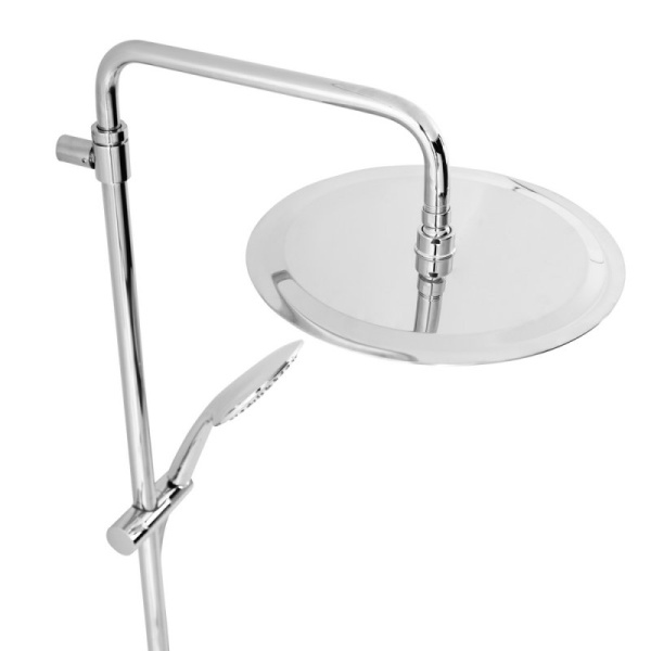 Душевая стойка телескопическая, с изливом с верхним и ручным душем Cezares LEAF-CVDA-30-SS Душевая стойка телескопическая, с изливом с верхним и ручным душем Cezares LEAF-CVDA-30-SS