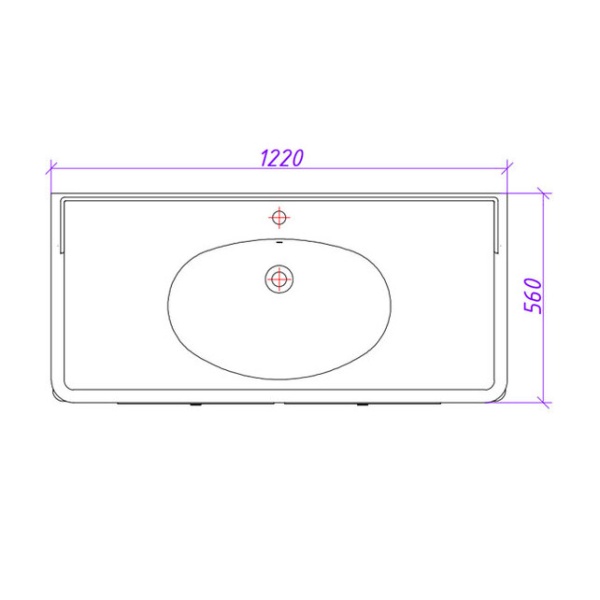 раковина SN1200 (1220x560x240)