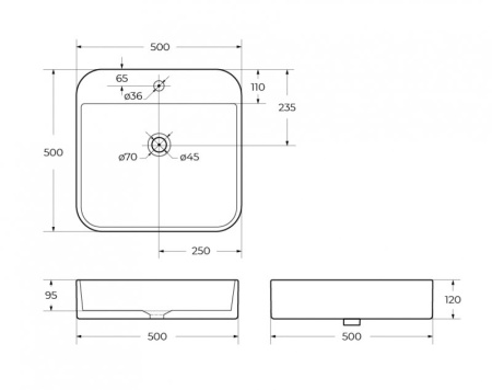 Керамическая раковина CEZARES CZR-LFT-50-LVB
