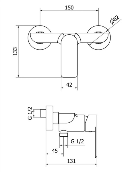 Смеситель для душа Cezares FURORE-DM-01-Cr Смеситель для душа Cezares FURORE-DM-01-Cr